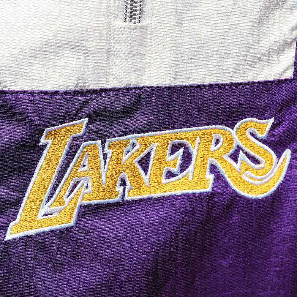 Los Angeles Lakers Women's Half-Zip Windbreaker 2.0 Hoodie Purple - Mitchell & Ness