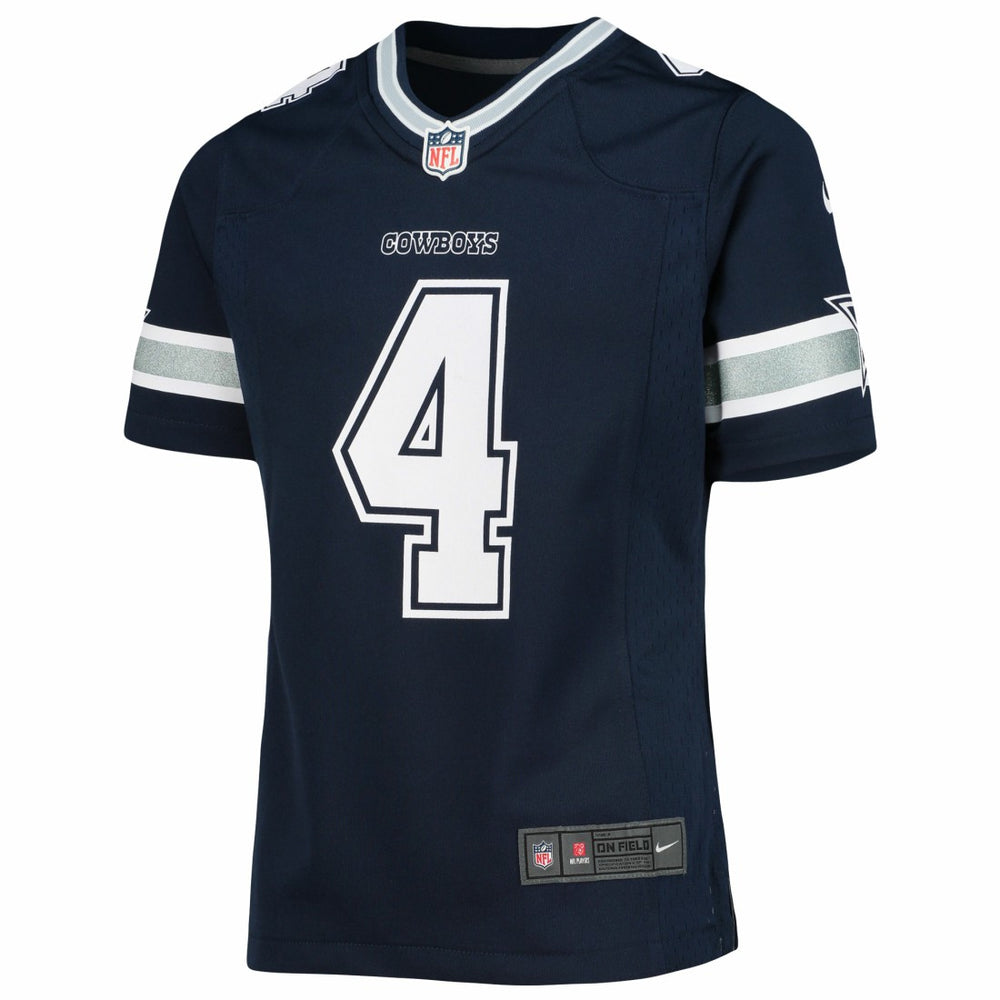 Dak Prescott Dallas Cowboys Girls Youth Team Game Jersey - Navy Jerseys