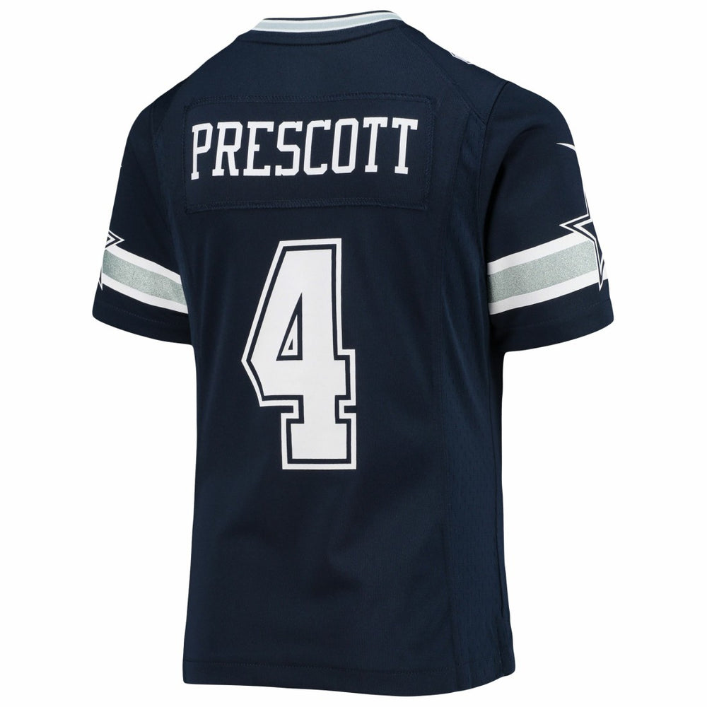Dak Prescott Dallas Cowboys Girls Youth Team Game Jersey - Navy Jerseys