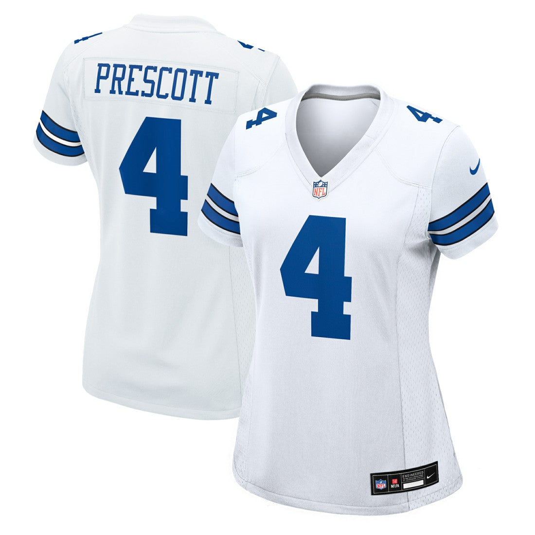 Dak Prescott Dallas Cowboys Women's Team Game Jersey - White Jerseys
