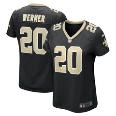 Pete Werner New Orleans Saints Women's Game Jersey - Black Jerseys