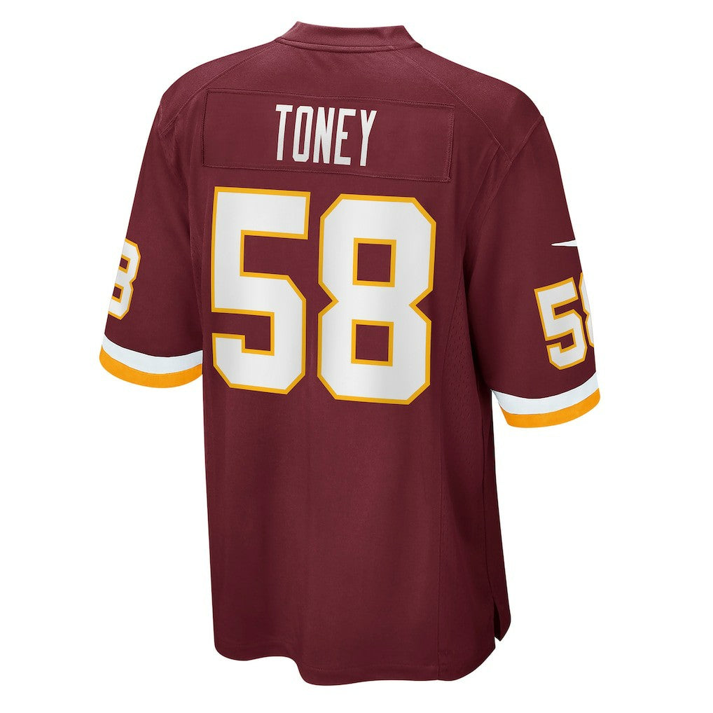 Shaka Toney Washington Football Team Game Jersey - Burgundy Jerseys