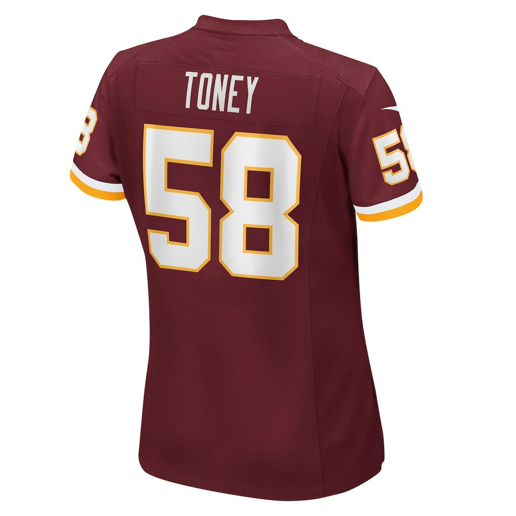 Shaka Toney Washington Football Team Women's Game Jersey - Burgundy Jerseys