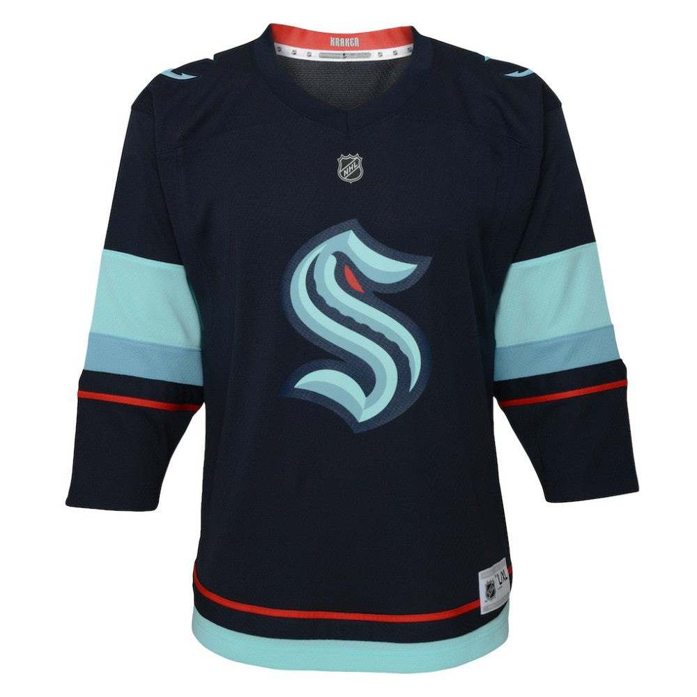 Seattle Kraken Youth Home Replica Custom Jersey - Navy | US 4459643