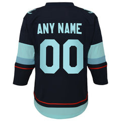 Seattle Kraken Youth Home Replica Custom Jersey - Navy | US 4459643