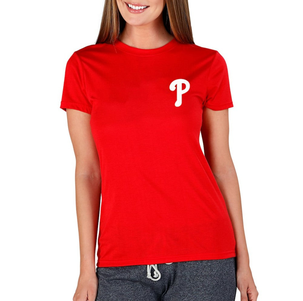 Philadelphia Phillies Concepts Sport Women's Marathon Knit Top - Red Tops