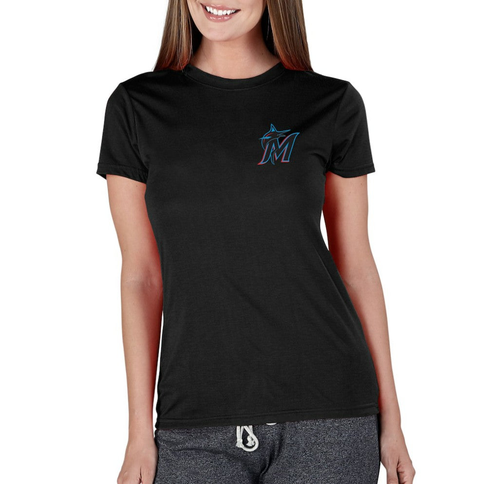 Miami Marlins Concepts Sport Women's Marathon Knit Top - Black Tops