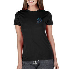 Miami Marlins Concepts Sport Women's Marathon Knit Top - Black Tops