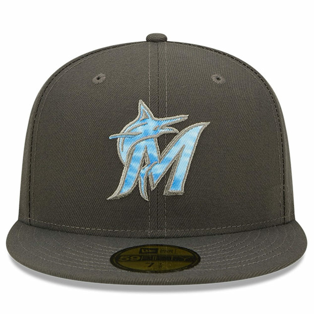 Miami Marlins New Era 2022 Father's Day On-Field 59FIFTY Fitted Hat - Graphite Hats
