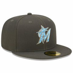 Miami Marlins New Era 2022 Father's Day On-Field 59FIFTY Fitted Hat - Graphite Hats