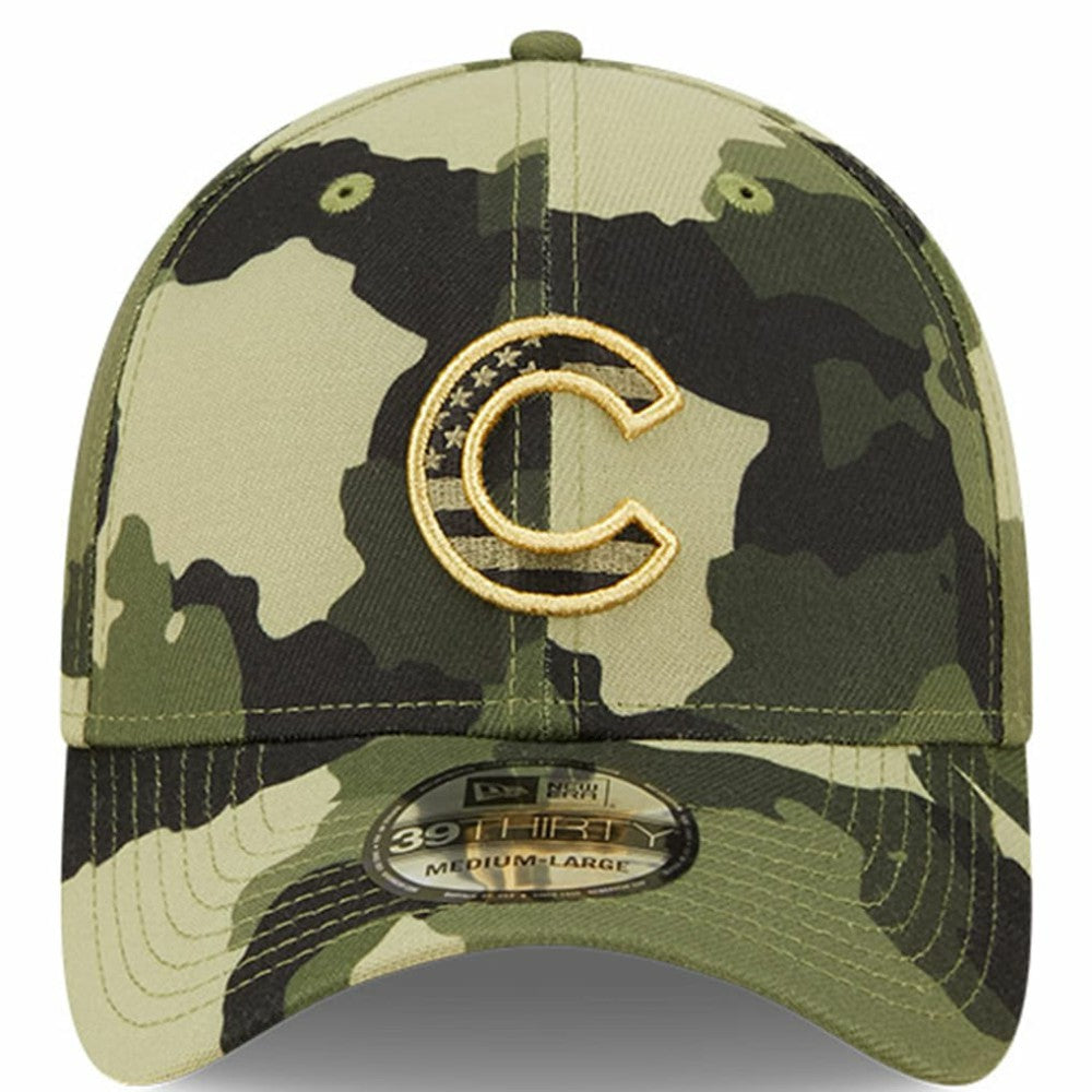 Chicago Cubs New Era 2022 Armed Forces Day 39THIRTY Flex Hat - Camo Hats