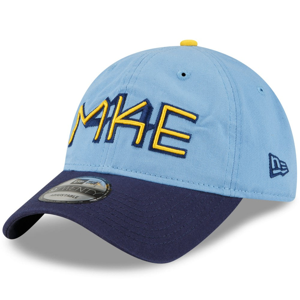 Milwaukee Brewers New Era 2022 City Connect 9TWENTY Adjustable Hat - Powder Blue Hats