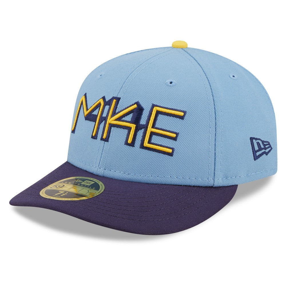 Milwaukee Brewers New Era 2022 City Connect Low Profile 59FIFTY Fitted Hat - Powder Blue Hats