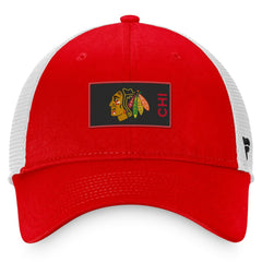 Chicago Blackhawks Fanatics Authentic Pro Rink Trucker Snapback Hat - Red | US 4464924