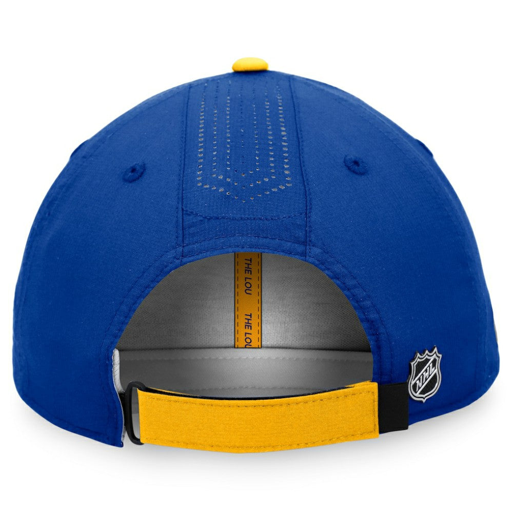 St. Louis Blues Fanatics Authentic Pro Rink Pinnacle Adjustable Hat - Blue | US 4465016