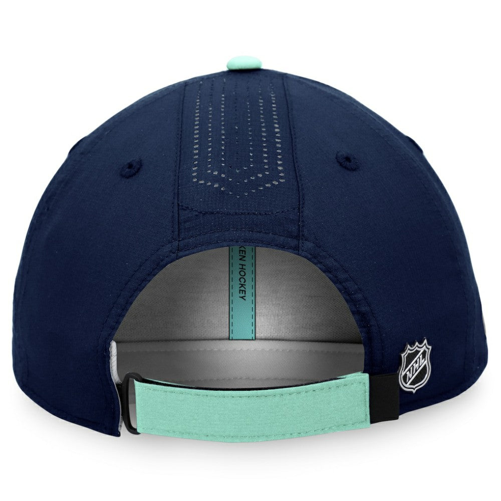 Seattle Kraken Fanatics Authentic Pro Rink Pinnacle Adjustable Hat - Deep Sea Blue | US 4465047