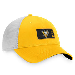 Pittsburgh Penguins Fanatics Authentic Pro Rink Trucker Snapback Hat - Gold/White | US 4465062