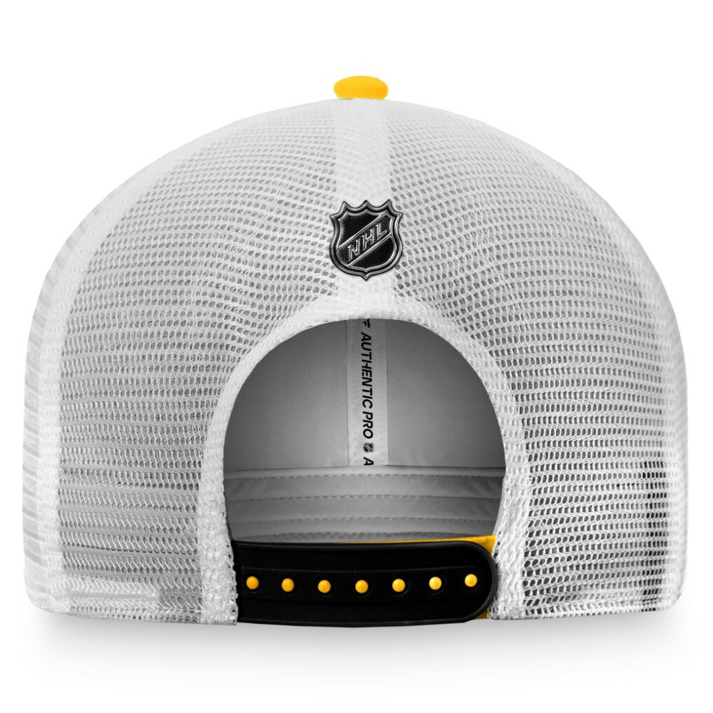 Pittsburgh Penguins Fanatics Authentic Pro Rink Trucker Snapback Hat - Gold/White | US 4465062