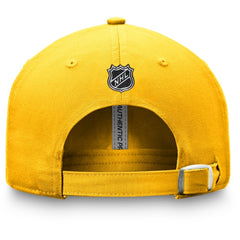 Nashville Predators Fanatics Authentic Pro Rink Adjustable Hat - Gold | US 4465089