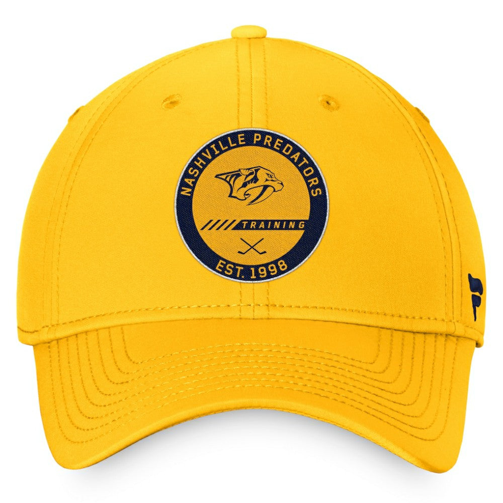 Nashville Predators Fanatics 2022 Authentic Pro Training Camp Flex Hat - Gold | US 4465179