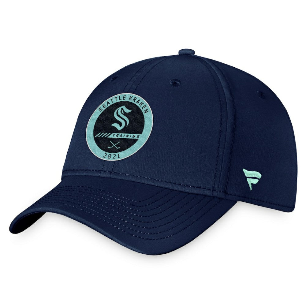 Seattle Kraken Fanatics 2021 Authentic Pro Training Camp Flex Hat - Navy | US 4465205