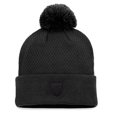 Vegas Golden Knights Fanatics Women's Authentic Pro Road Cuffed Knit Hat with Pom - Black | US 4465286