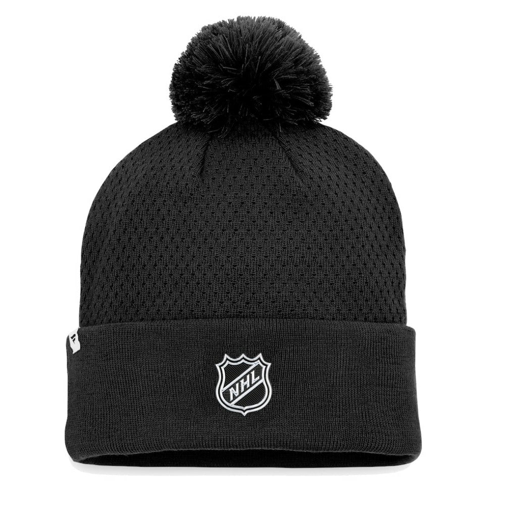 Vegas Golden Knights Fanatics Women's Authentic Pro Road Cuffed Knit Hat with Pom - Black | US 4465286