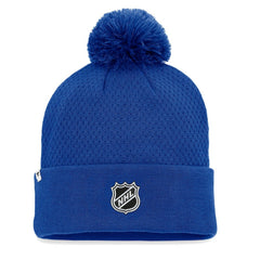 New York Islanders Fanatics Women's Authentic Pro Road Cuffed Knit Hat with Pom - Royal | US 4465291