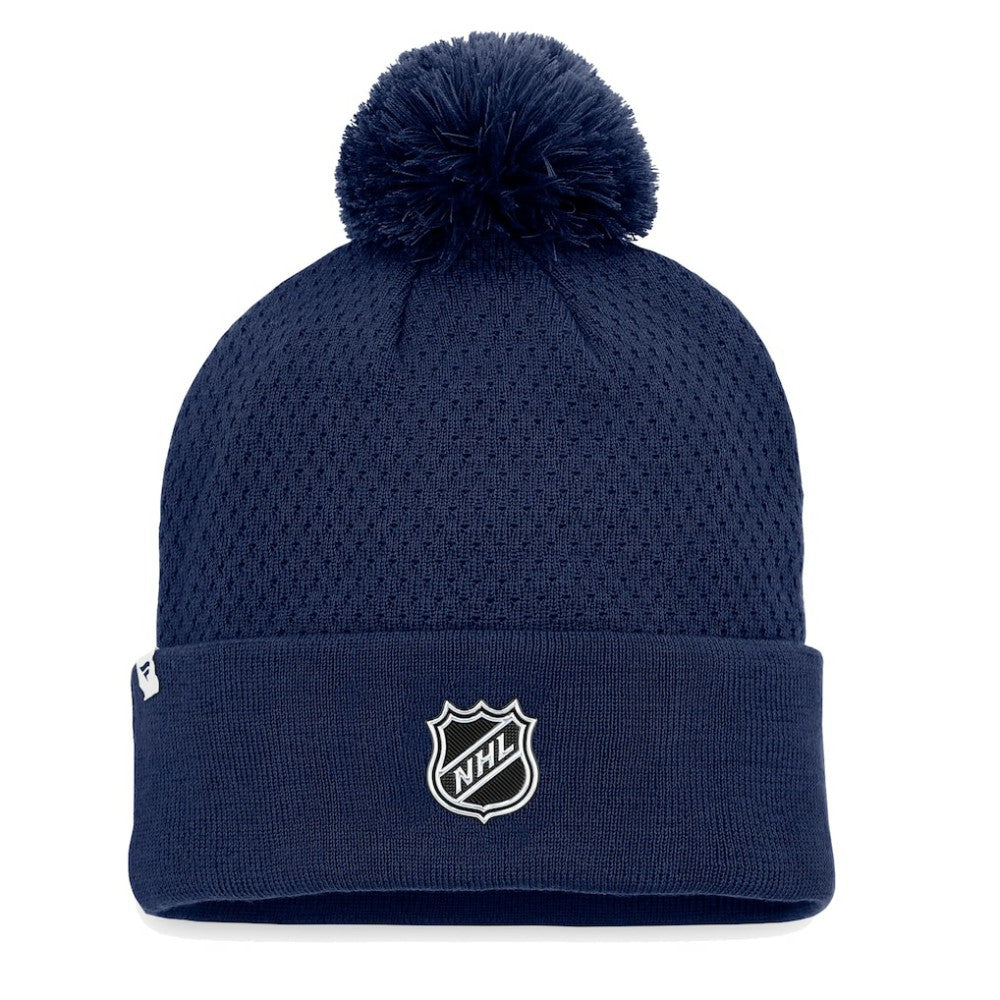 Washington Capitals Fanatics Women's Authentic Pro Road Cuffed Knit Hat with Pom - Navy | US 4465295