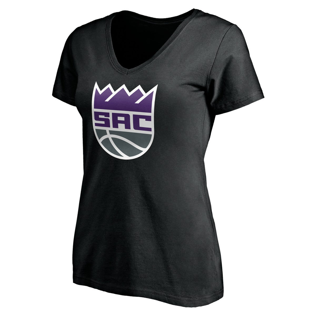 Sacramento Kings Women's Personalized Playmaker Team V-Neck T-Shirt Black