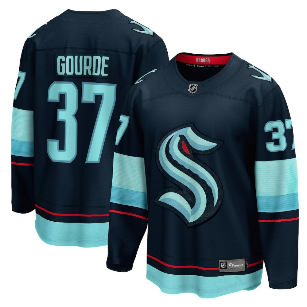 Yanni Gourde Seattle Kraken Fanatics Home Breakaway Player Jersey - Deep Sea Blue | US 4466252