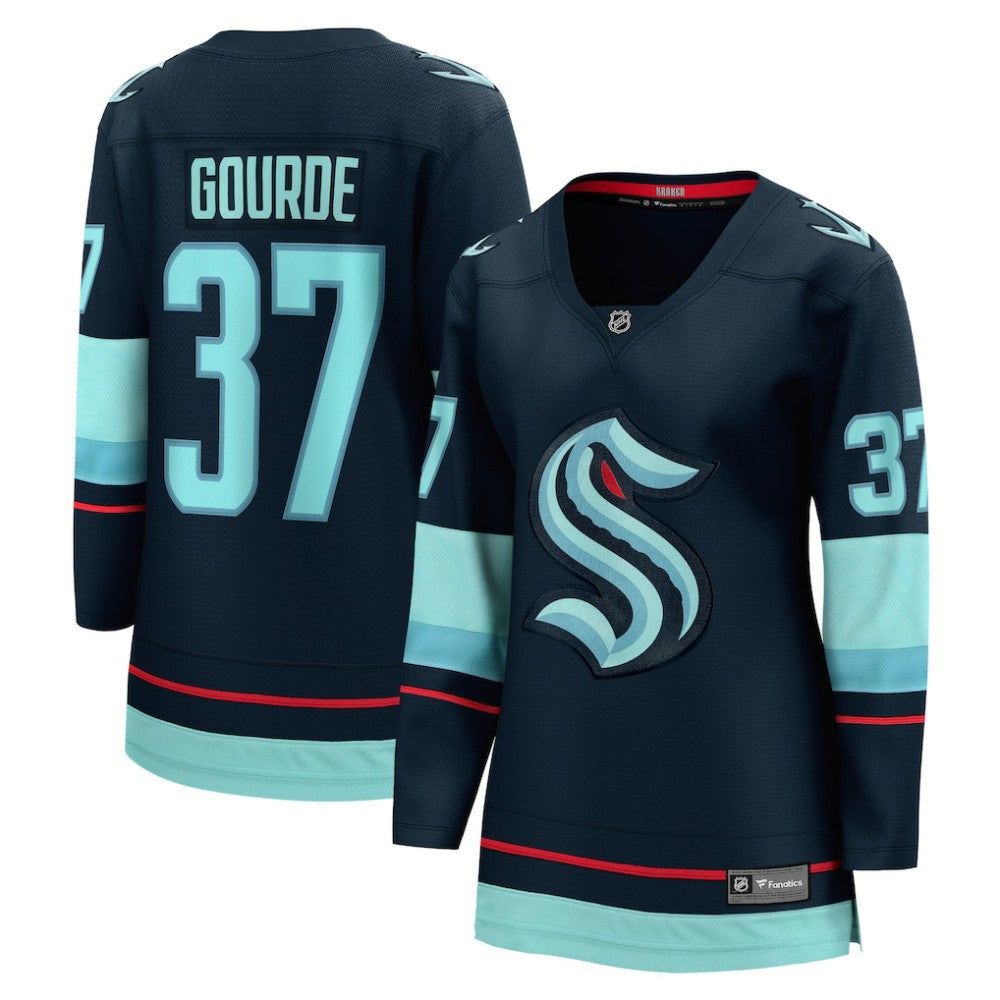 Yanni Gourde Seattle Kraken Fanatics Women's Home Breakaway Player Jersey - Navy | US 4466261