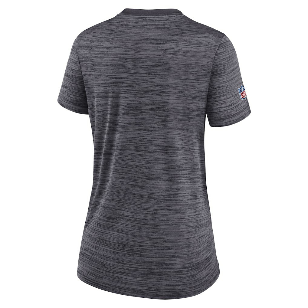New Orleans Saints Women's Sideline Velocity Lockup Performance T-Shirt - Black T-shirts