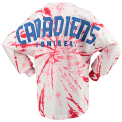 Montreal Canadiens Women's Spiral Tie-Dye Long Sleeve T-Shirt - Red | US 4472551