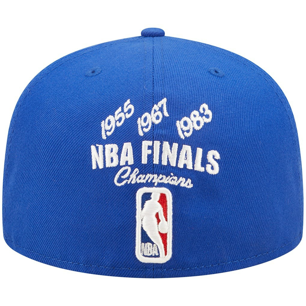 Philadelphia 76ers 3x NBA Finals Champions Crown 59FIFTY Fitted Hat Royal - New Era