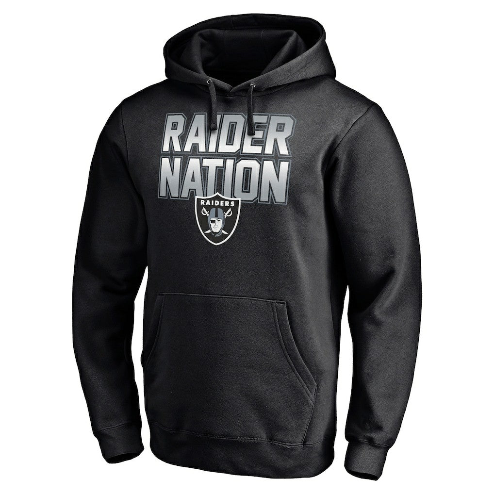 Las Vegas Raiders Hometown Collection Raider Nation Fitted Pullover Hoodie - Black Hoodies
