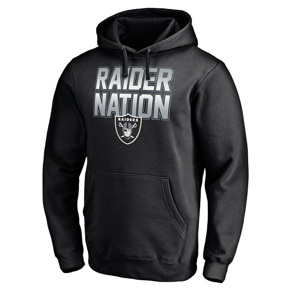 Las Vegas Raiders Hometown Collection Raider Nation Fitted Pullover Hoodie - Black Hoodies