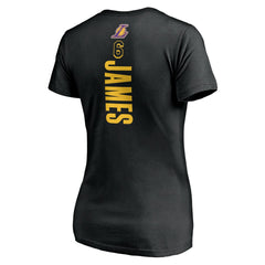 LeBron James Los Angeles Lakers Women's #6 Playmaker Name & Number V-Neck T-Shirt Black outlet
