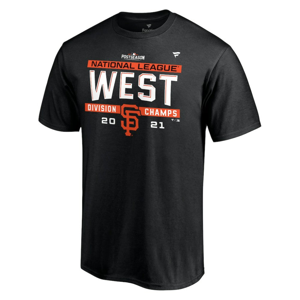 San Francisco Giants Fanatics 2021 NL West Division Champions Locker Room T-Shirt - Black T-shirts