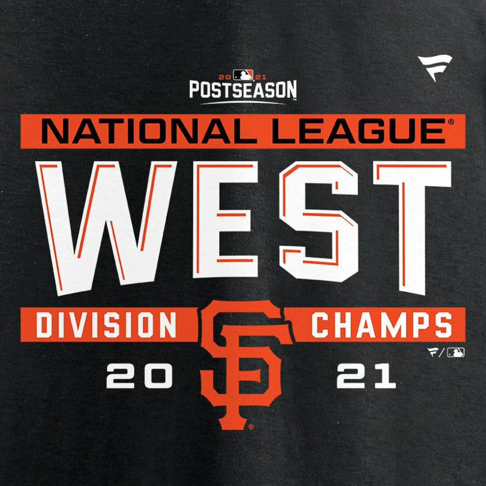 San Francisco Giants Fanatics 2021 NL West Division Champions Locker Room T-Shirt - Black T-shirts