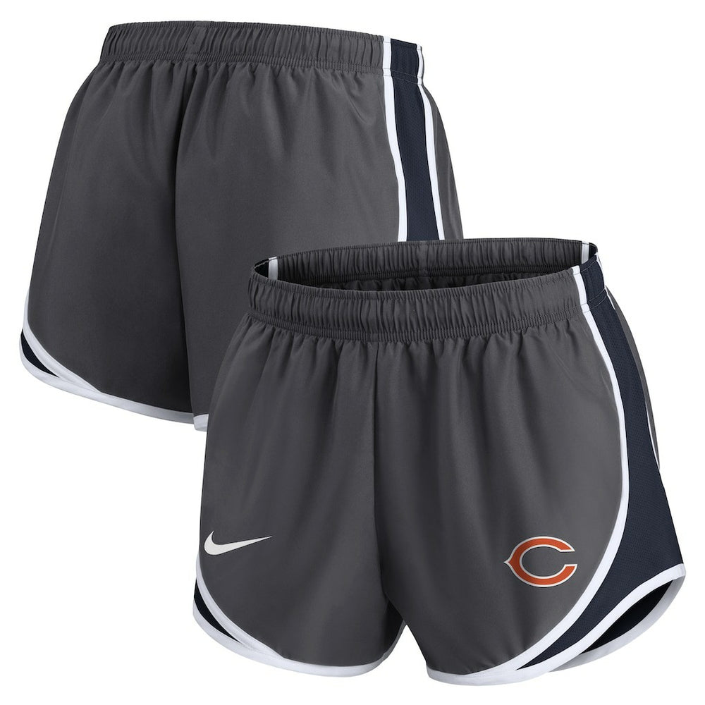Chicago Bears Women's Team Logo Performance Tempo Shorts - Charcoal Shorts