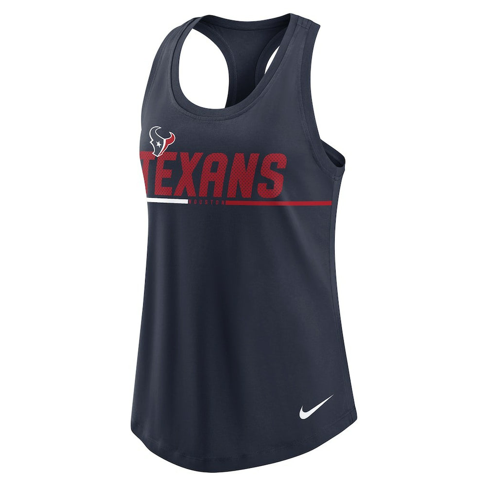 Houston Texans Women's Team Name City Tri-Blend Racerback Tank Top - Navy Tops
