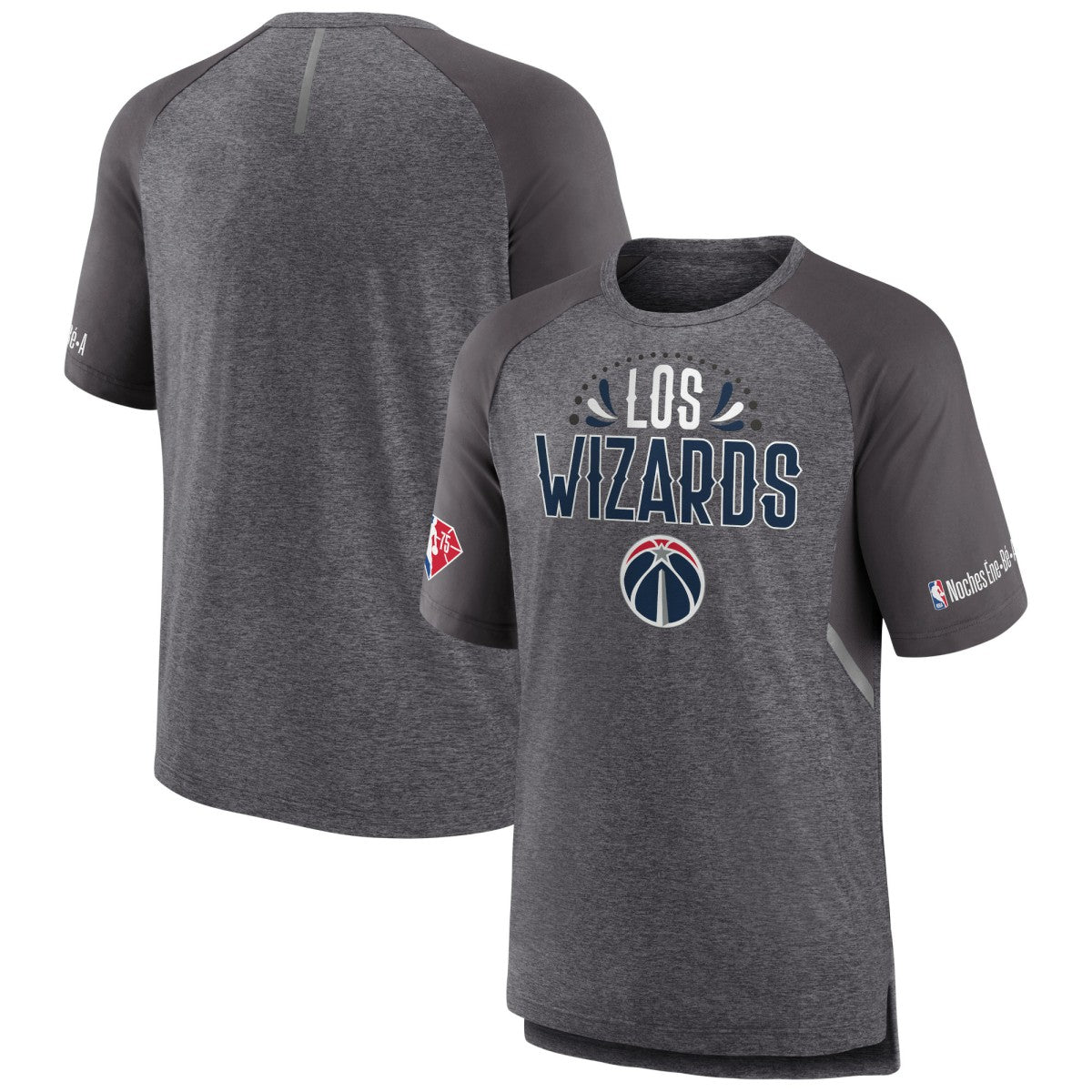 Washington Wizards 2022 Noches Ene-Be-A Core Shooting Raglan T-Shirt Heathered Gray - Fanatics