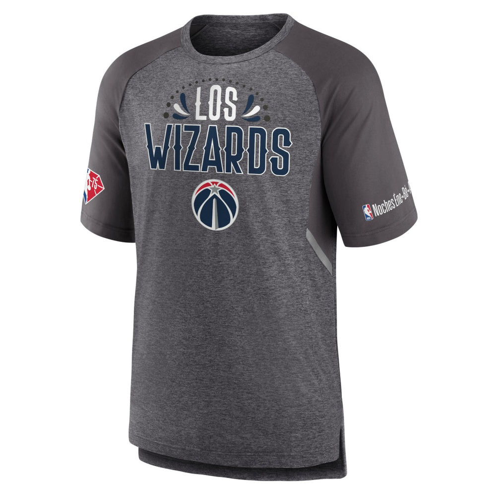 Washington Wizards 2022 Noches Ene-Be-A Core Shooting Raglan T-Shirt Heathered Gray - Fanatics