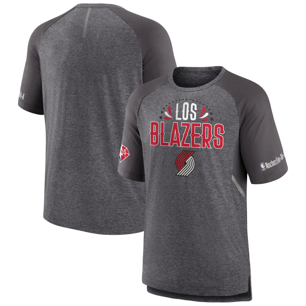 Portland Trail Blazers 2022 Noches Ene-Be-A Core Shooting Raglan T-Shirt Heathered Gray - Fanatics