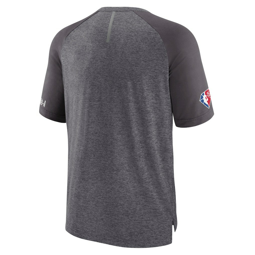 Brooklyn Nets 2022 Noches Ene-Be-A Core Shooting Raglan T-Shirt Heathered Gray - Fanatics