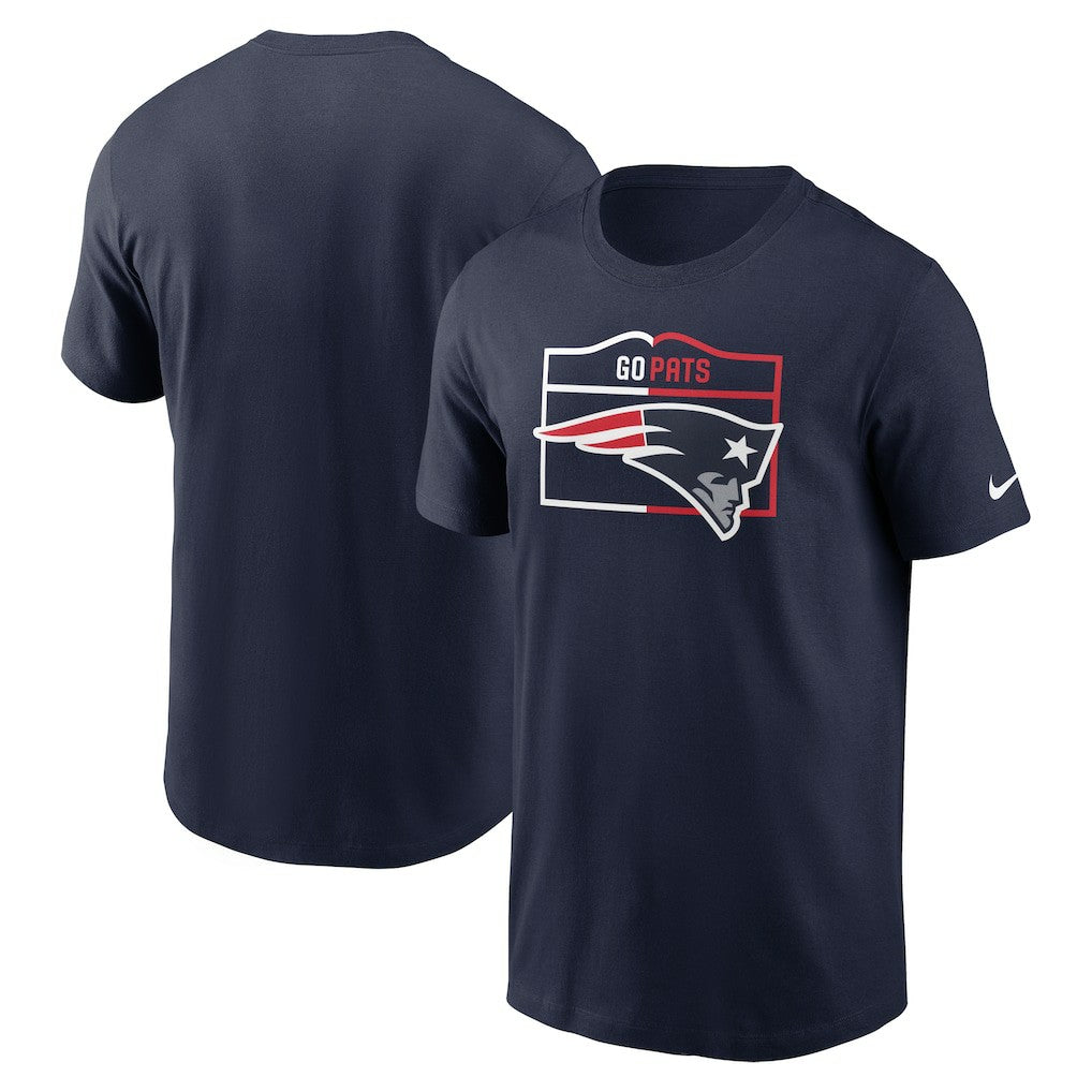 New England Patriots Essential Local Phrase T-Shirt - Navy T-shirts