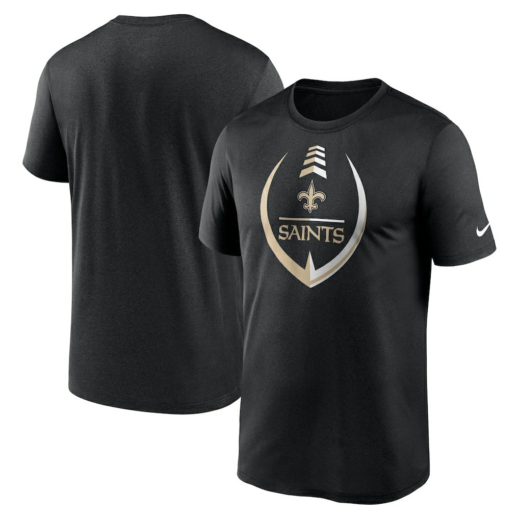 New Orleans Saints Icon Legend Performance T-Shirt - Black T-shirts