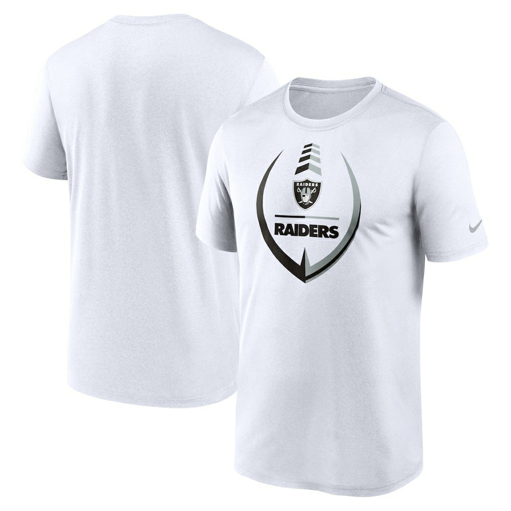 Las Vegas Raiders Icon Legend Performance T-Shirt - White T-shirts