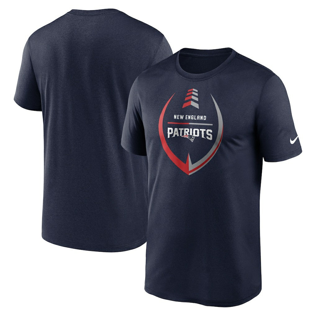 New England Patriots Icon Legend Performance T-Shirt - Navy T-shirts